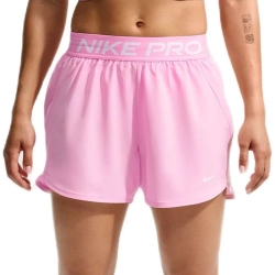 Женские Шорты теннисные Nike Pro Dri-Fit Mid Rise Brief Lined 3in Woven - pink rise/white