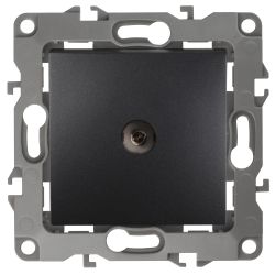 12-3101-05 ЭРА Розетка TV одиночная, IP20, Эра12, антрацит | Эра 12 Антрацит