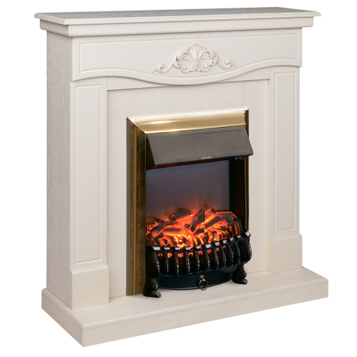 Каминокомплект Real Flame Junona WT с очагом Fobos Lux Brass
