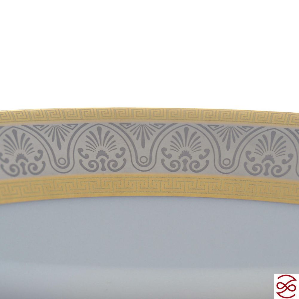 Набор салатников 13 см Опал Широкий кант платина золото (6 шт)