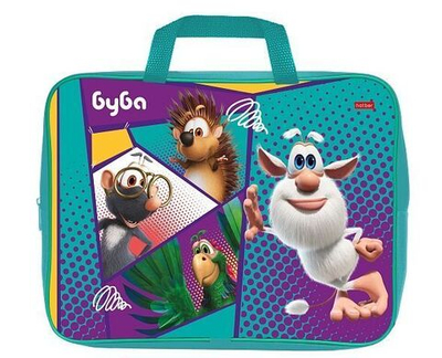 Папка-сумка на молнии с ручками Hatber Буба, A4, с рисунком, текстиль, 1 шт