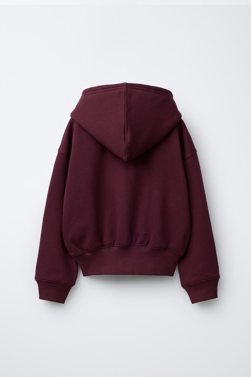 ZARA ХУДИ JOGGING С НАДПИСЬЮ И КАПЮШОНОМ, БУРГУНДИ