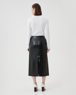 Юбка-миди из экокожи