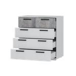 Комод Стандарт №5 NEW белый/цемент светлый