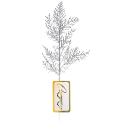 Ветка декоративная «Зимний сон» 25 см, Серебро
