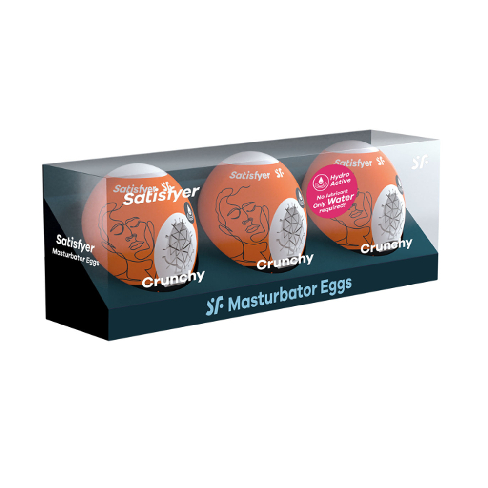 Набор из трех яиц-мастурбаторов Satisfyer Masturbator Egg 3er Set Crunchy