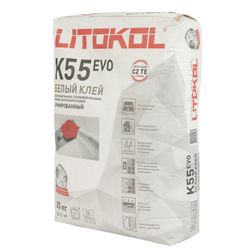 Клей для плитки Litokol Litoplus К55 С2TЕ белый 25 кг