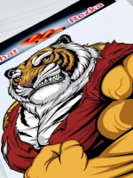 Наклейка - Тигр качок