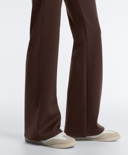 OYSHO Расклешенные брюки с высокой посадкой и эффектом неопрена, коричневый