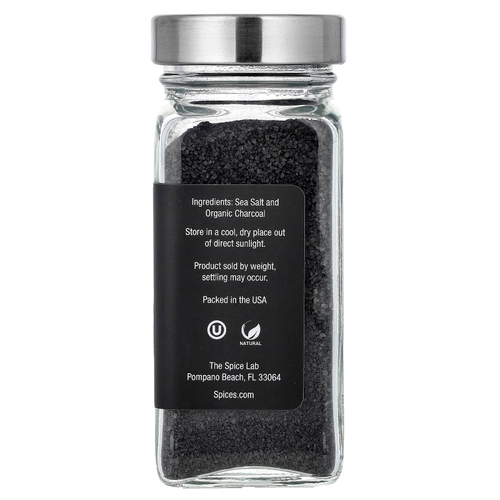The Spice Lab, Гавайская морская соль из черной лавы, мелкое зерно, 121 г (4,3 унции)