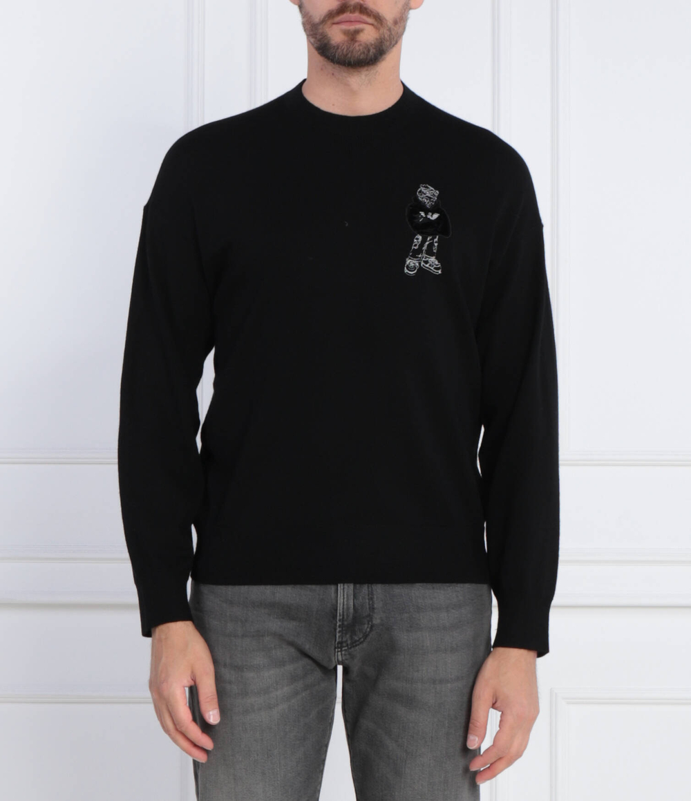 Хлопковая тощая PULLOVER Emporio Armani - черный(6R1MXN 1MNIZ)