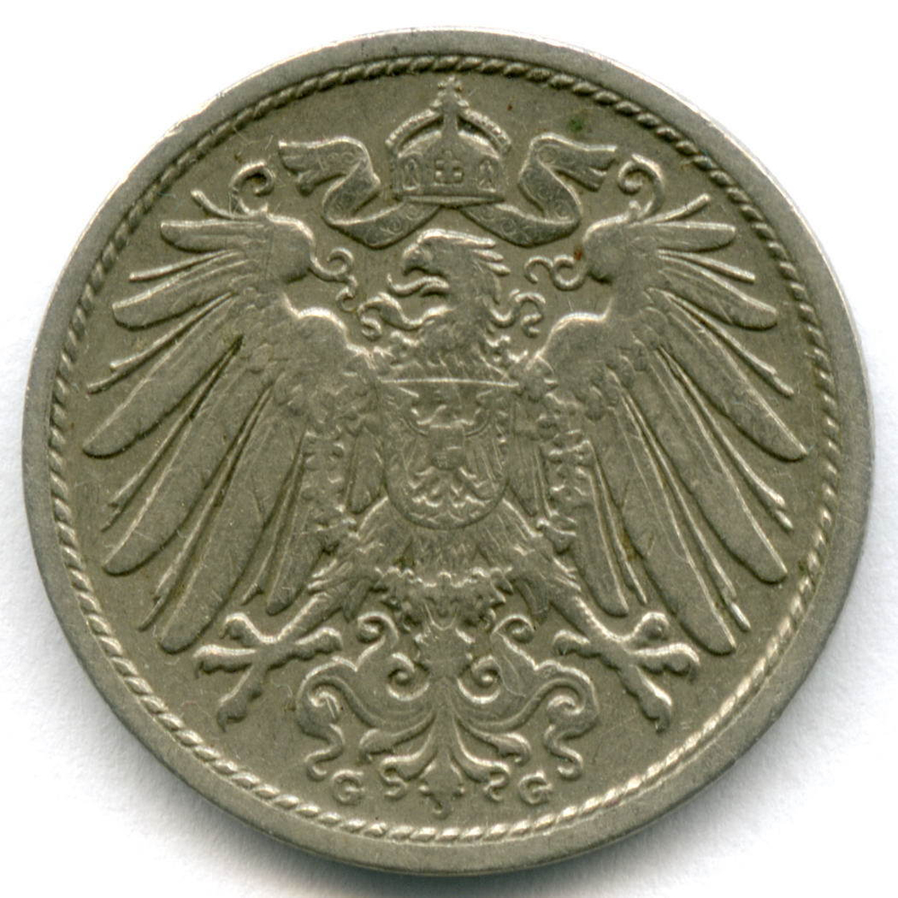 10 пфеннигов 1907 г. G Германия М-н VF-XF