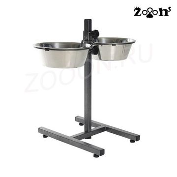 Trixie СТОЙКА с двумя мисками для очень крупных собак, объем 4,5л / высота 60 см