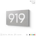 Номер на дверь 919, табличка на дверь для офиса, квартиры, кабинета, аудитории, склада, серая 120х70 мм, Айдентика Технолоджи