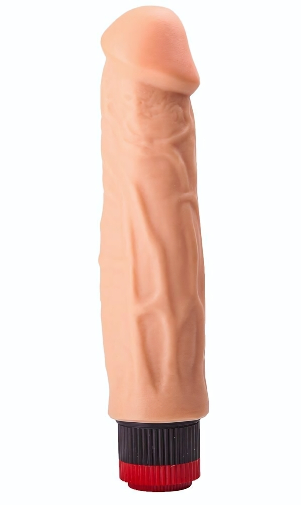 Гелевый вибратор с чётко прорисованной головкой - 18,5 см. (Цвет: телесный)