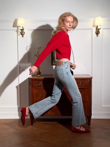 Красный вязаный кардиган MINI CLOSET