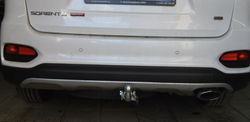 Фаркоп оцинкованный Galia H091C для Hyundai Santa Fe 2012-2018, Kia Sorento 2012-2015, 2015-(паспорт и сертификат в комплекте)(без электрики)