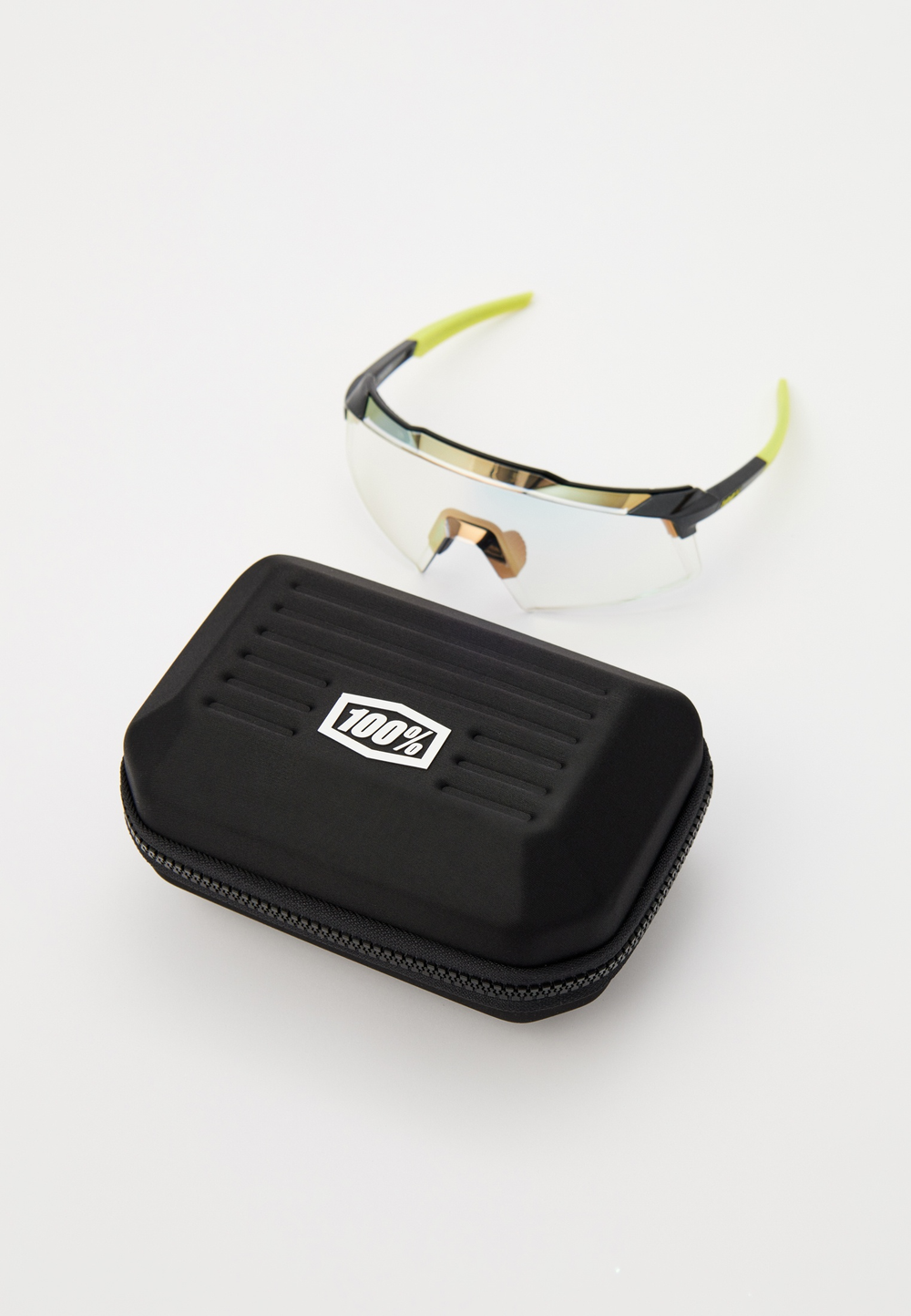 Спортивные очки 100% AEROCRAFT Gloss Metallic Black - Gold Mirror Photochromic Lens