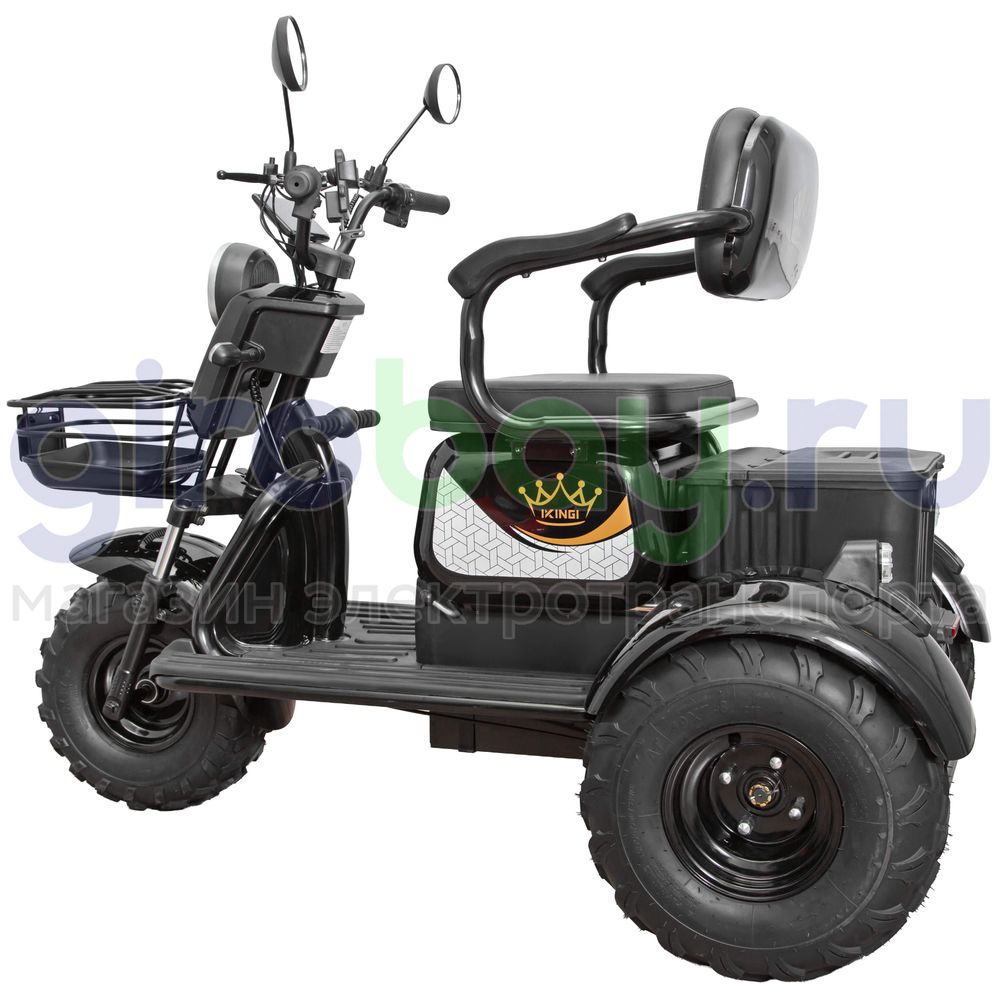 Электротрицикл IKINGI T3 Pro MAX 1000W (60V/30Ah) - Чёрный фото №12