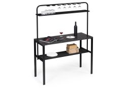 Барный Стол Нари 120х50х171 файерстоун / черный матовый