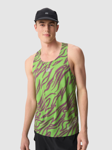 Майка мужская GRI Старт зелёно-фиолетовая