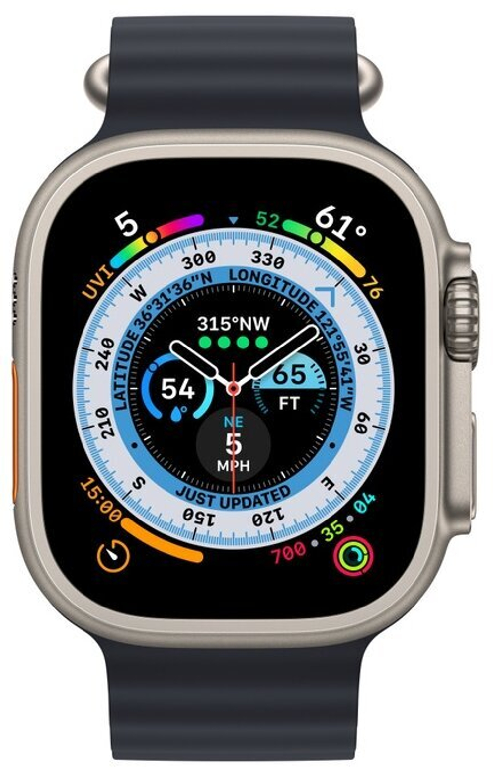 Умные часы Apple Watch Ultra 49 mm Titanium Case Midnight Ocean Band (One Size)