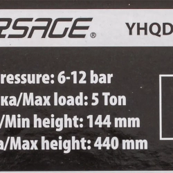 Домкрат подкатной пневматический 5т(6-12bar, h min 144мм, h max 440мм, 3 подушки, ?320мм) Forsage F-YHQD-3WT-320A