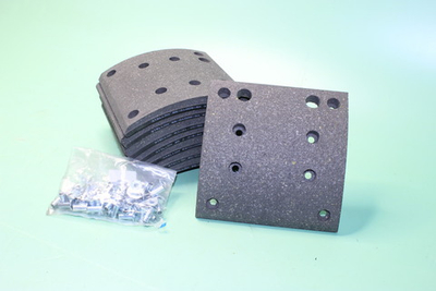 Накладка тормозная КамАЗ-6580 передн.мост Hande Axle 9,5T, 8шт. с заклепками B=180мм