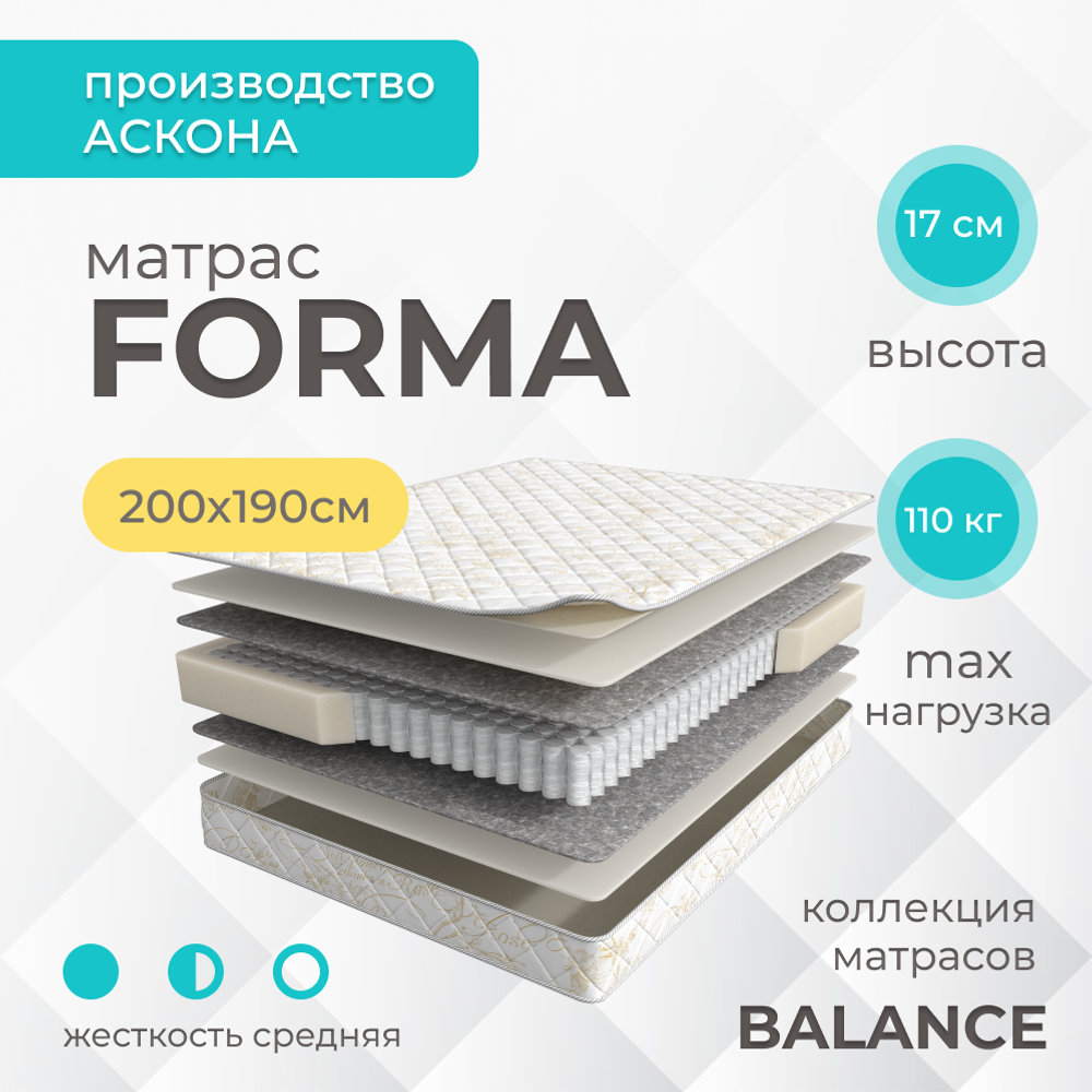 Матрас Askona BALANCE Forma  h≈17 см