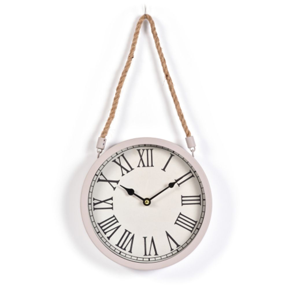 Innova Часы W08310, материал металл + крафт веревка, диаметр 22 см, цвет темно серый | Innova