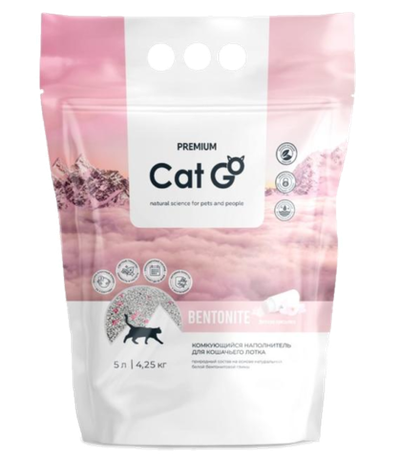 Cat go Бентонит Комкующийся наполнитель Детская присыпка 4,25 кг (5л)