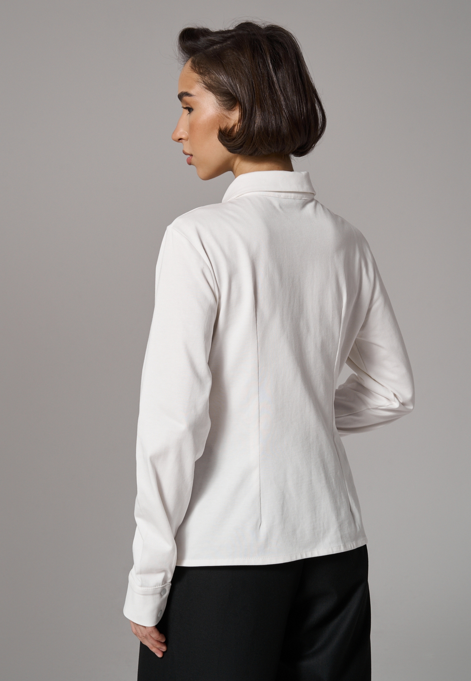 Рубашка трикотажная молочная