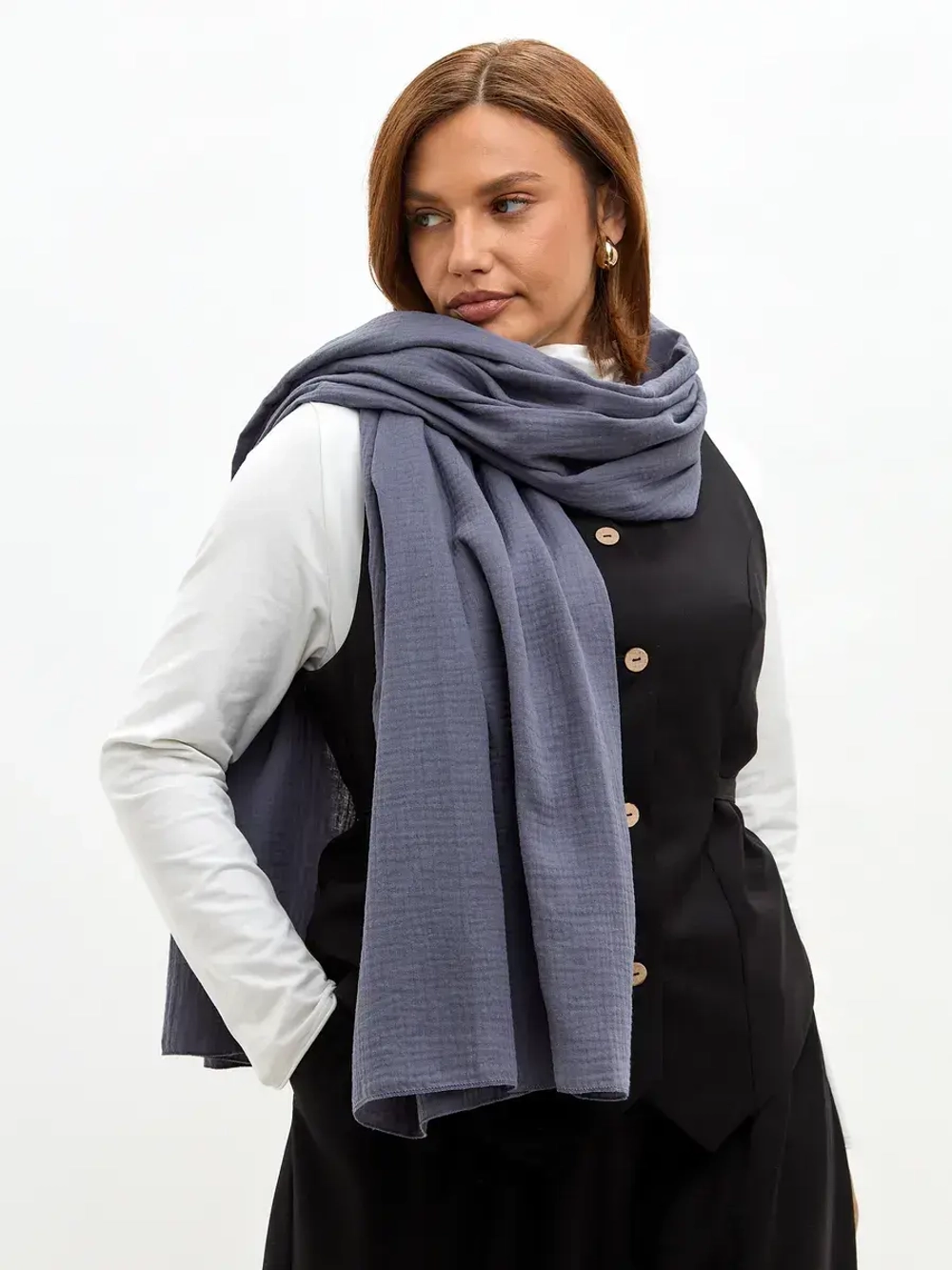 Шарф палантин из муслина