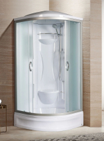 Душевая кабина RIVER  REIN 80/24 MT 80х80 см,  матовое стекло, поддон средний, с крышей