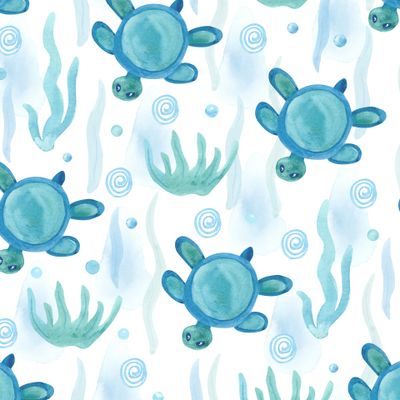 Морские черепахи под водой