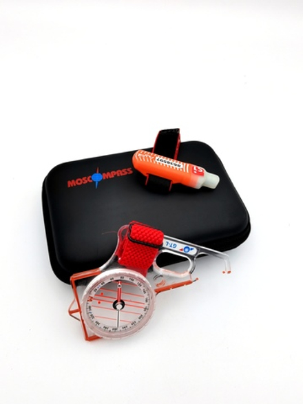 Компас звездочка, Москомпас Модель 9C и Чехол для компаса и ЧИПа (Футляр подарочный)