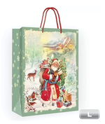 Пакет подарочный ламинированный L "Дед Мороз и ёлка" 50001456 (ТМ Праздник)