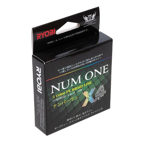 Шнур NUM ONE PE4X-100M 0.8#/0,148 mm Multi Colour Ryobi