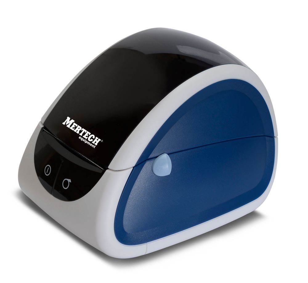Термопринтер самоклеящихся этикеток MERTECH LP58 EVA RS232-USB White & blue