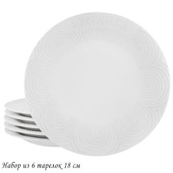 Lenardi 140-080 Набор из 6 тарелок 18см BAMBOO в под.уп.(х8)Фарфор