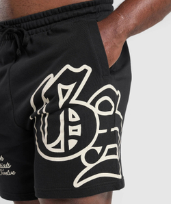 Шорты GYMSHARK Campus Graphic Shorts Black