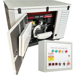 A-iPower A17000EAX бензиновый генератор в зимнем кожухе 1600 RAL 7035 с блоком АВР 400В/100А (8 pin) 129113/29111