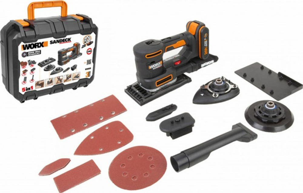 Виброшлифмашина аккумуляторная Worx WX820