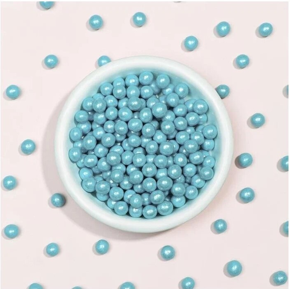 Шарики кранч голубой микс 100 гр 2-5мм