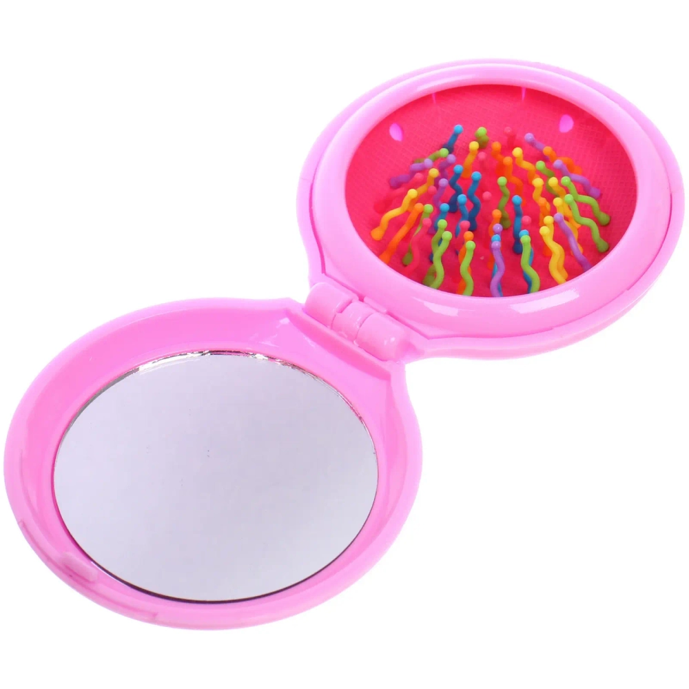 Расческа массажная складная «ФЭНТАЗИ», микс 4 дизайна, 6,5*2см (PVC коробка)