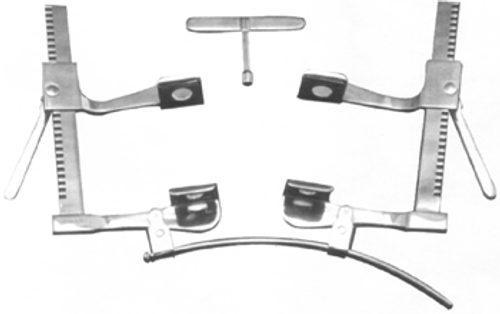 ВР- Р-28 Ранорасширитель реечный для грудной полости с расходом зеркал от 0до165мм,спарен