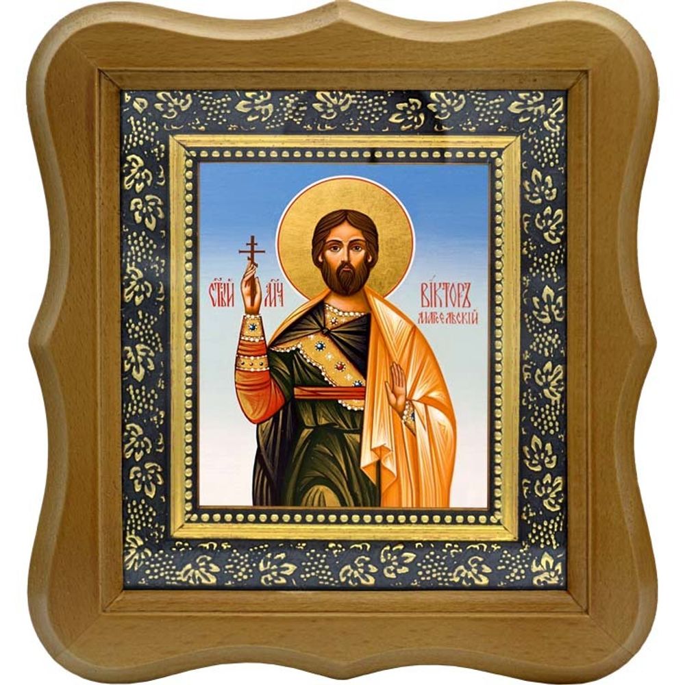 Виктор Марсельский мученик. Икона на холсте.