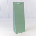 Пакет подарочный Под бутылку 12х36х9см "Фактура" (Зеленый)