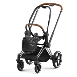 Коляска 3 в 1 Cybex Priam IV Chrome Brown complete и автокресло Cloud T i-Size Sepia Black Plus Mirage Grey