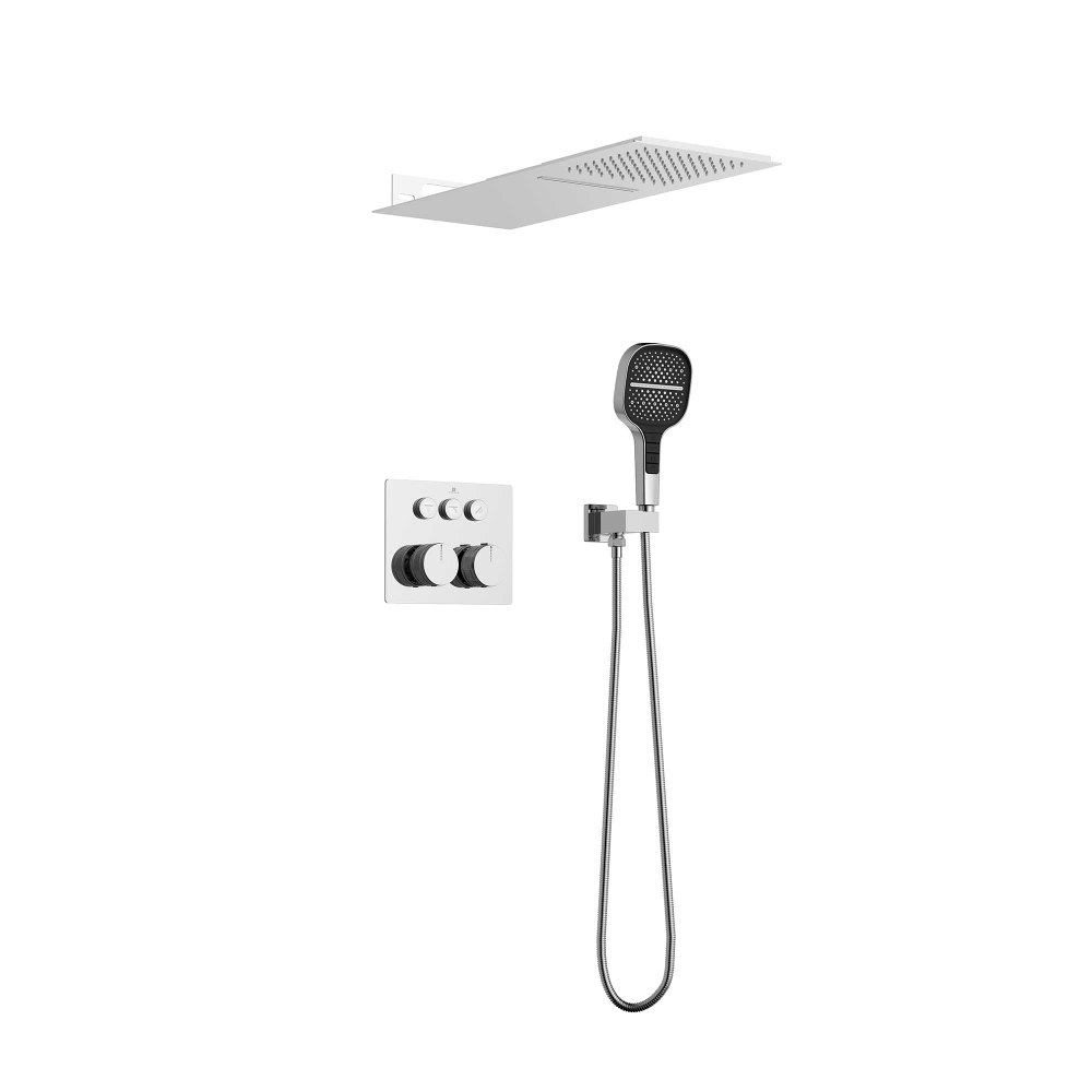Душевой комплект Vincea VSFW-401TCH термостатический встраиваемый, трехрежимный, хром